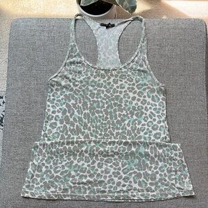 Y2K Vintage Urban Outfitters Racer Back Cheetah Print Tank , Size: Small